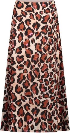 Fab By Fabienne Chapot Luipaardprint Maxi Rok - Dames - Midirokken - Bruin - M - Rokken