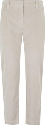 Eleventy Ribbed Tailored Trousers With Angled Pockets