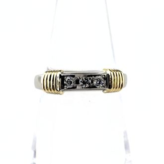 Dior Platinum 900 Yellow Gold Band Ring (Pre-Owned)