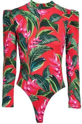 Farm Rio DREAM GARDEN RED BODYSUIT