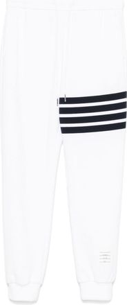 Thom Browne White 4Bar cotton sweatpants