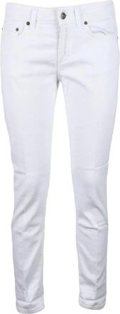 Dondup Stretchy Katoenmix Jeans - Dames - Slim Fit Jeans - Wit - W30 - Katoen - Jeans