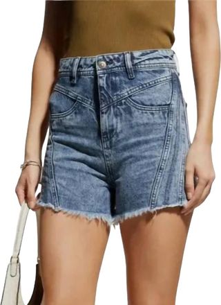 In The Mood For Love Penny Teller Shorts In Washed Blue