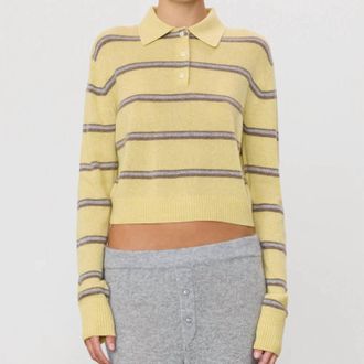 &Eacute;terne Barrett Polo Sweater In Butter Stripe