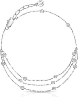Ettika Fine Details Cubic Zirconia Anklet in Silver at Nordstrom