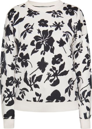 Usha Jumper Dames wol wit zwart