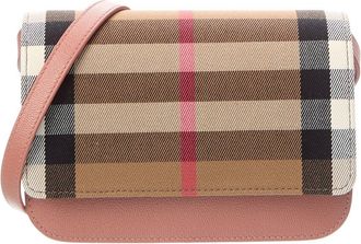 Burberry Madison Check Canvas & Leather Crossbody