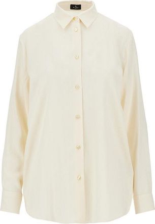 Etro Jacquard silk-blend shirt Woman 42