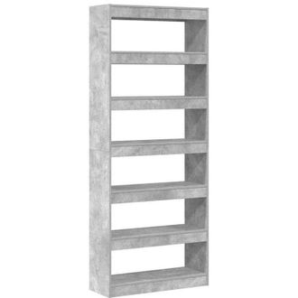 vidaXL Vidaxl - Estantería Gris hormigón 80 x 30 x 198 cm Madera contrachapada