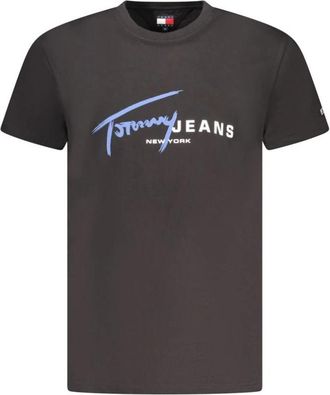 Tommy Hilfiger Zwarte Katoenen Heren T-shirt - Heren - T-shirts - Zwart - S - Katoen - Tops