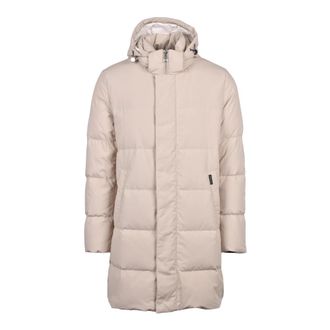 Montecore Lange donsjas met veren interieur - Heren - Parka Jassen - Beige - S - Polyester - Jassen