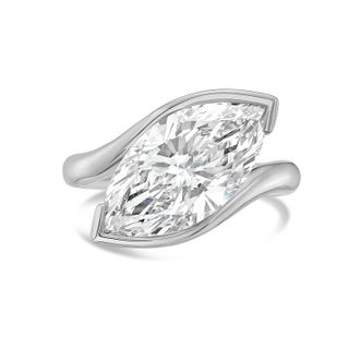 Diana M. Jewels 14KT WHITE GOLD LAB GROWN MARQUISE DIAMOND FASHION RING WEIGHING 5.00 CTS TW