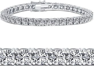 Pompeii3 10 Ct Lab-Created Diamond Tennis Bracelet 14K White Gold 7