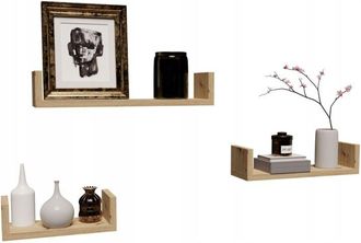 OEM Estante Colgante Ex3 Peque&ntilde;o Roble Artesano Conjunto De 3 Estantes