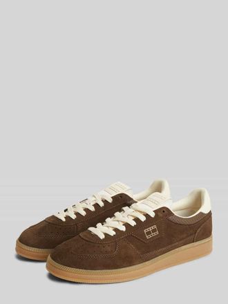 Tommy Jeans Sneaker aus echtem Veloursleder in Dunkelbraun, Gr&ouml;&szlig;e 40
