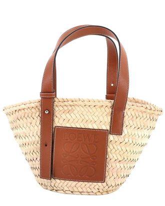 Loewe Beige Raffia Basket Tote Small (Authentic Pre-Loved)