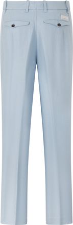 Nine In The Morning Womens Straight Linen Trousers Light Blue Trouser Suits