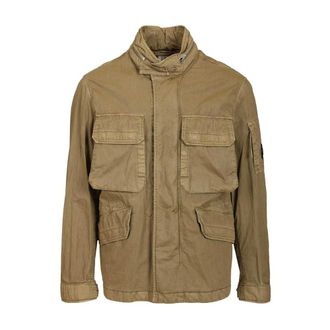 C.P. Company Hooded Lens Jacket - male - C.P. Company - Light Jackets - Brown - L - Jackets