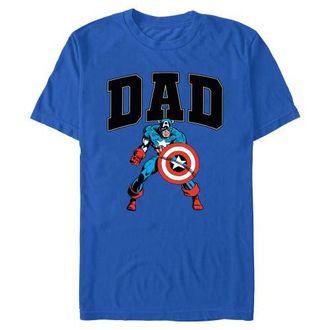 MARVEL Mens Marvel Dad Is My Captain America Graphic T-Shirt in Royal Blue at Nordstrom, Size Xxx-Large