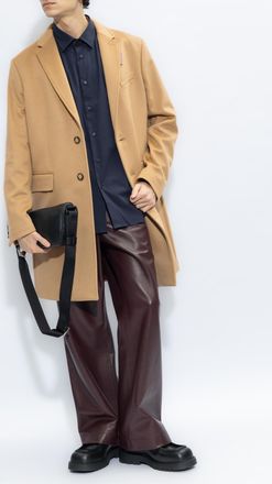 Burberry Logo-embroidered Shirt, Mens, Navy Blue