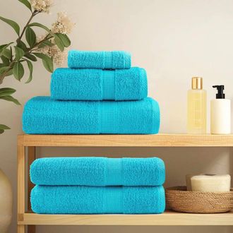 Berkfield Home Premium Towels SOLUND 4 pcs Turquoise 100x200 cm 600 gsm