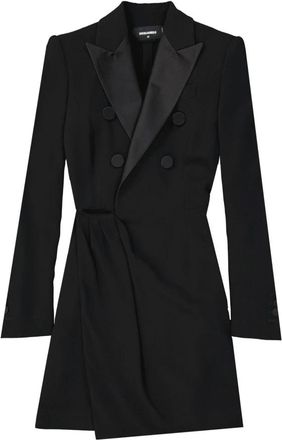 Dsquared2 Elegante midi-jurk met zakken - Dames - Korte kleedjes - Zwart - M - Kleedjes