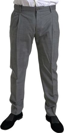 Dolce & Gabbana Suit Broeken - Heren - Nette broeken - Grijs - M - Wol - Broeken