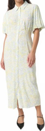 Soaked In Luxury Wynter Midi Half Sleeve Shirt Dress In Skyway Dizzy