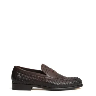 Doucal's Penny Adler Woven Leather Loafers