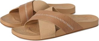 Olukai KipeA Olu Womens Sandals Warm Sand/Warm Sand : 10 B - Medium, Leather