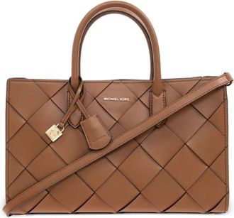 Michael Kors Tassen, Dames, Bruin, ONE Size, Leer, Beige Shopper Tas Elegant Functionaliteit