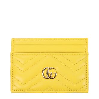 Gucci Damens Dokumentenhalter aus gelbem Leder