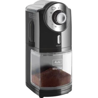 MELITTA Molinillo De Caf&eacute; El&eacute;ctrico Melitta Molino - Negro - 17 Niveles De Molienda - 2 A&ntilde;os De Garant&iacute;a