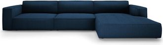 BLOOMINGLOFT 4-Sitzer Design Ecksofa Gaby Cordbezug rechts