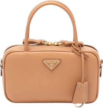 Prada Beige Logo Mini Satchel