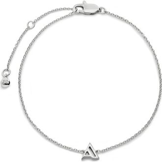 Monica Vinader Initial Pendant Bracelet in Sterling Silver A at Nordstrom