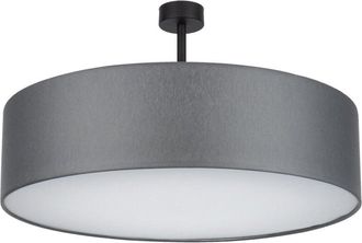 Luminosa Light Designs TK Rondo L&aacute;mpara de techo cil&iacute;ndrica semiempotrada de 60 cm, color grafito, 4 bombillas E27