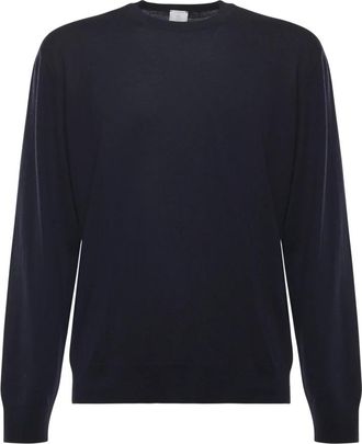 Eleventy Cashmere trui met ronde hals - Heren - Cashmere truien - Blauw - L - Truien & Vesten