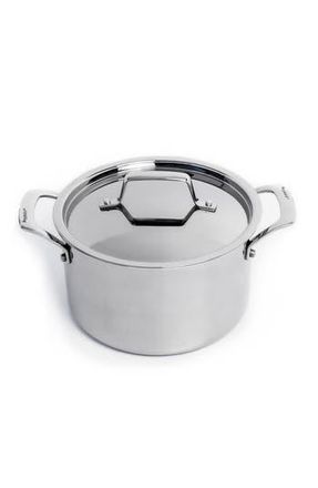 Berghoff Stainless Steel 4-Quart Stock Pot & Lid in Silver at Nordstrom Rack