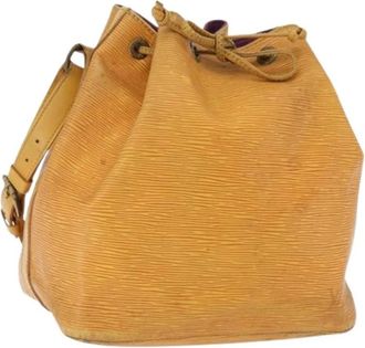 Louis Vuitton Pre-owned Bucket Bag - Dames - Vintage Tas - Geel - ONE Size - Leer - Vintage