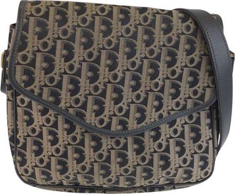 Dior Black Canvas Trotter Shoulder Bag (Authentic Pre-Loved)