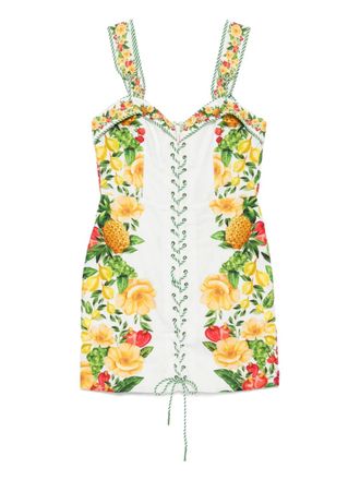 Farm Rio Picnic Flowers minidress - White