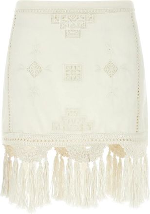 Isabel Marant Mini Sandra Katoenen Rok - Dames - Korte rokken - Wit - XS - Katoen - Rokken