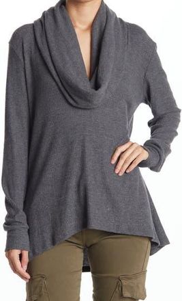 Go Couture Cowl Neck Long Sleeve Sweater in Grey at Nordstrom Rack, Size X-Large