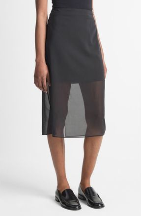 Vince Sheer Slit Pencil Skirt in Black at Nordstrom Rack, Size 16 (Similar To 14W-16W)