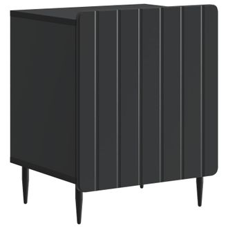 vidaXL Armario De Noche Negro 43 X 34,5 X 52 Cm Madera De Ingenier&iacute;a Vidaxl