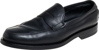 Tod's Tods Black Leather Slip On Loafers