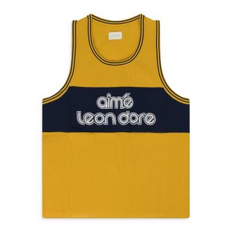 Aim&eacute; Leon Dore Yellow Knit Basketball Jersey