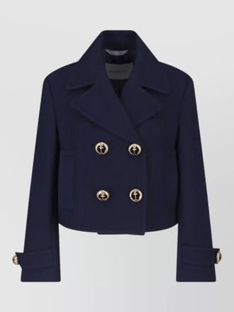 Balenciaga double breasted coat gold tone buttons