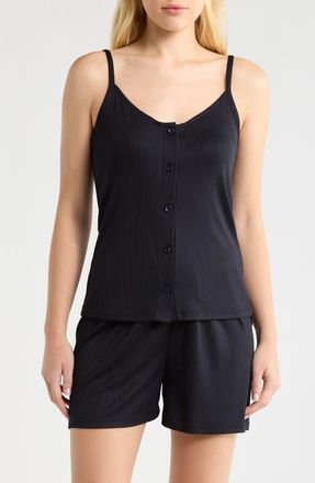 French Connection Rib Camisole & Shorts Sleep Set in Utility Blue at Nordstrom, Size X-Large